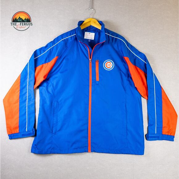 Chicago Cubs Jacket Windbreaker Mens Large Blue G-III Sports Lightweight - Picture 1 of 10
